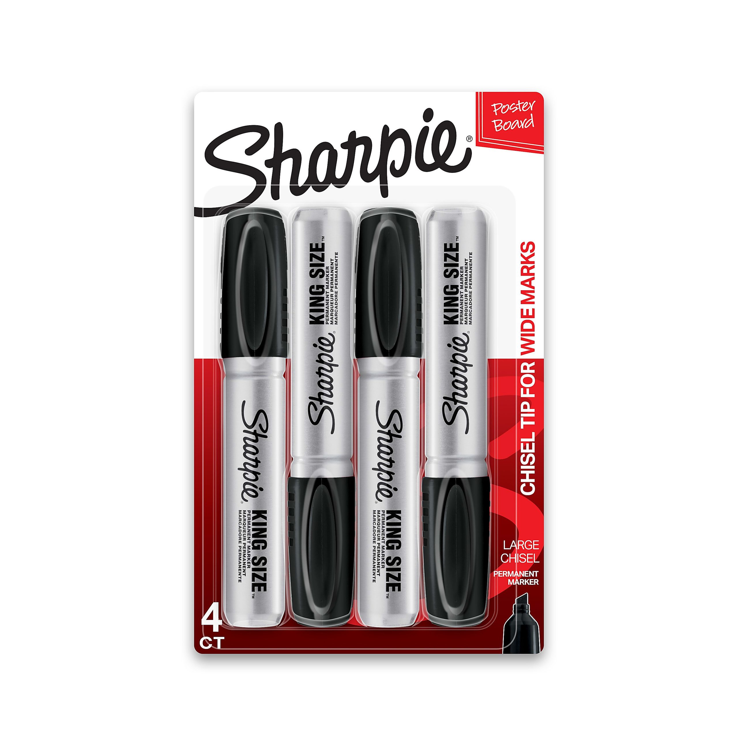 Sharpie® King-Size™ Permanent Markers, Black, Pack Of 12 - Black,4