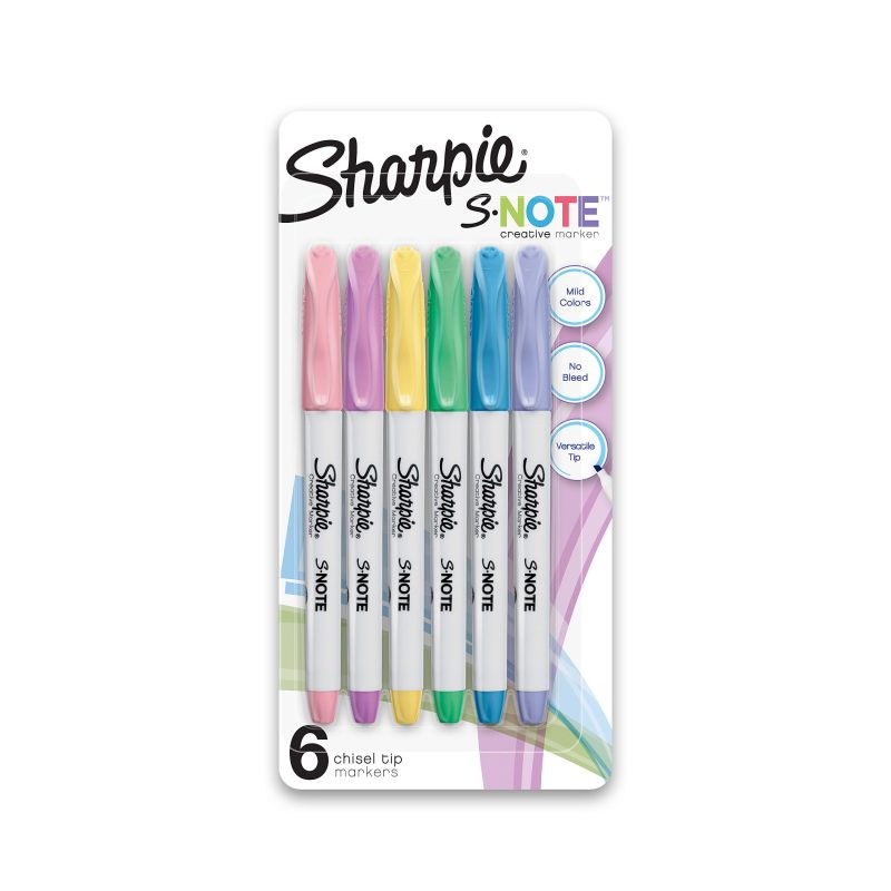 Sharpie® S-Note Highlighters, Chisel Tip, Assorted Colors, Pack Of 24 Highlighters - Lavender,6