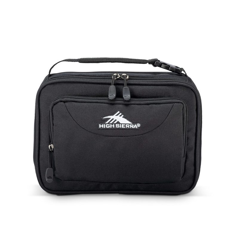 High Sierra Single Compartment Lunch Case, 7-1/8"H x 10-7/16"W x 3-3/16"D, Black - Image 2