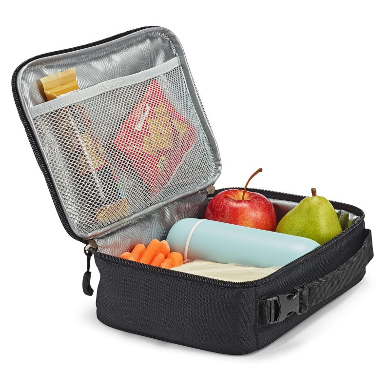 High Sierra Single Compartment Lunch Case, 7-1/8"H x 10-7/16"W x 3-3/16"D, Black - Image 3