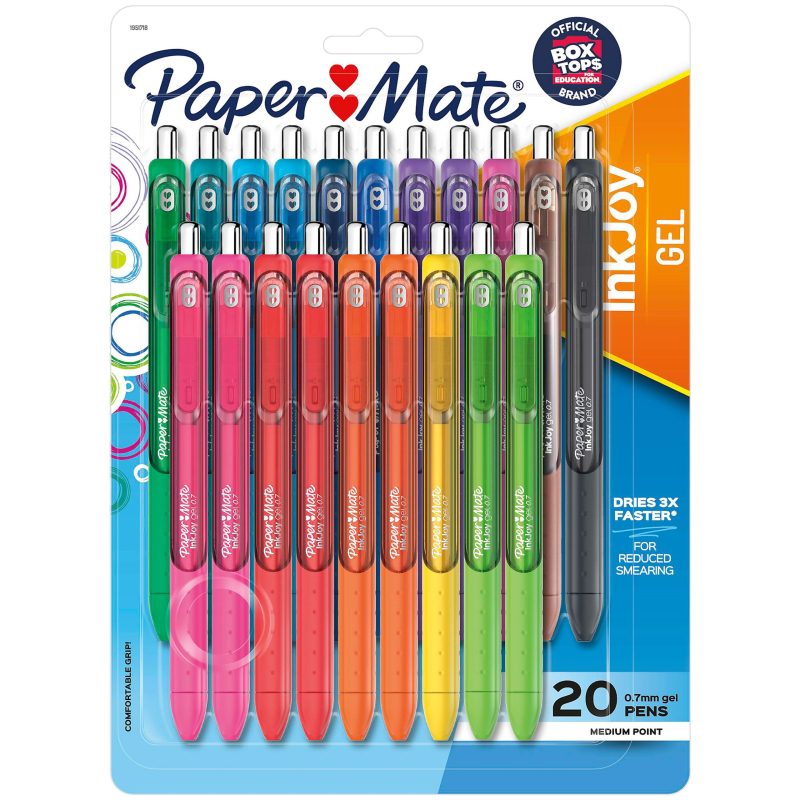 Paper Mate® InkJoy® Gel Pens, Medium Point, 0.7 mm, Assorted Barrels, Assorted Ink Colors, Pack Of 14 - Assorted,20