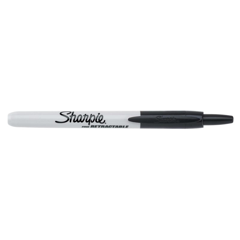 Sharpie® Retractable Permanent Markers, Fine Point, Black, Box Of 12 - Image 4