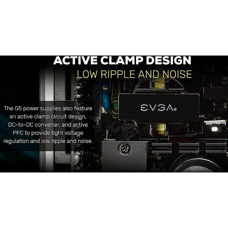 EVGA SuperNOVA 650 G5 Power Supply - Internal - 120 V AC, 230 V AC Input - 650 W - 1 +12V Rails - 1 Fan(s) - ATI CrossFire Supported - NVIDIA SLI Supported - 91% Efficiency - Image 10
