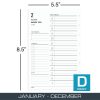 2024 TUL® Discbound Daily Planner Refill Pages, Hourly Appointment Times, Junior Size, January To December - Image 2