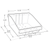Azar Displays Small Deep Bin Tray Kits With Dividers, 5-3/4”H x 11-3/4”W x 12”D, Clear, Pack Of 2 Trays - Image 3