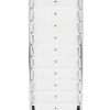 Realspace® 10-Drawer Mobile Cart, 35-13/16”H x 12-5/8”W x 14-3/8”D, White/Chrome - Image 2