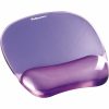 Fellowes® Gel Crystals Mouse Pad With Wrist Rest, 1"H x 7.94"W x 9.25"D, Purple