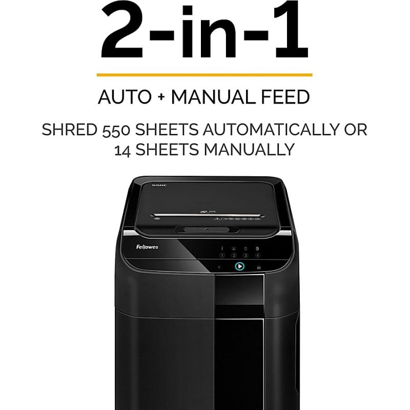 Fellowes® AutoMax 550C 550 Sheet Cross-Cut Shredder, 4963001 - Image 5