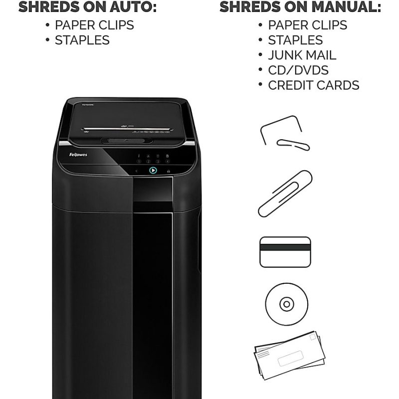 Fellowes® AutoMax 550C 550 Sheet Cross-Cut Shredder, 4963001 - Image 9