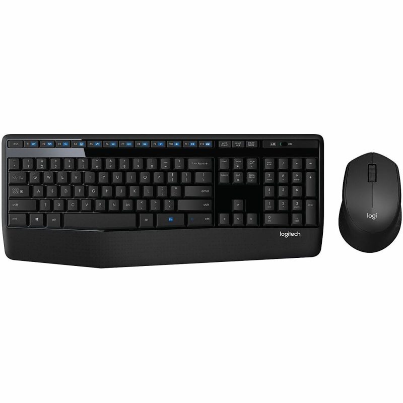 Logitech® MK345 Wireless Straight Full Size Keyboard & Right-Handed Optical Mouse, Black - Image 9