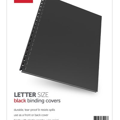 Office Depot® Brand Binding Backs, 8 3/4" x 11 1/4", Black, Pack Of 25