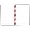 Black n' Red™ Poly Notebook/Journal, 8 1/4" x 5 7/8", Black/Red, 70 Pages (35 Sheets), (C67009) - Image 3