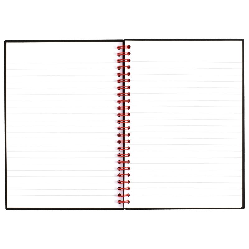 Black n' Red™ Poly Notebook/Journal, 8 1/4" x 5 7/8", Black/Red, 70 Pages (35 Sheets), (C67009) - Image 3
