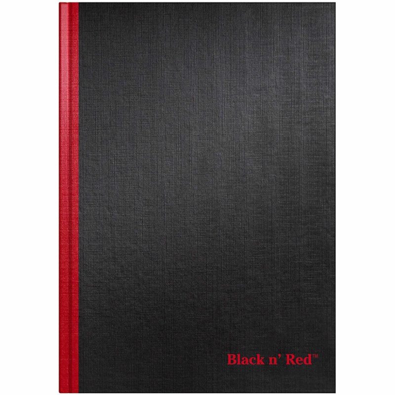 Black n' Red™ Notebook/Journal, 11 3/4" x 8 1/4", 192 Pages (96 Sheets), Black/Red, (D66174) - Image 6
