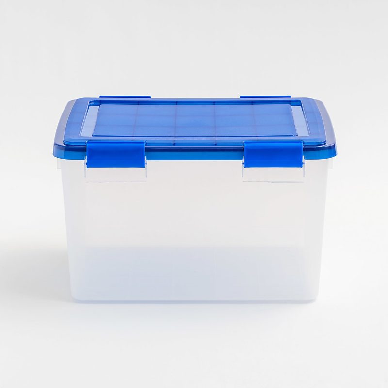 Iris Ultimate Weathertight Storage Box, 19-3/4”L x 16-3/16”W x 14-1/4”H, 46 Qt, Clear - Image 2