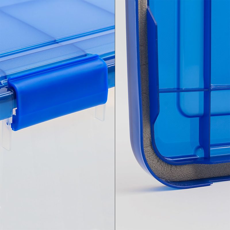 Iris Ultimate Weathertight Storage Box, 19-3/4”L x 16-3/16”W x 14-1/4”H, 46 Qt, Clear - Image 6