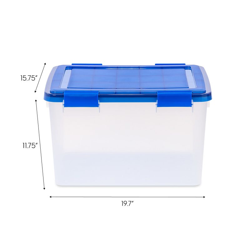 Iris Ultimate Weathertight Storage Box, 19-3/4”L x 16-3/16”W x 14-1/4”H, 46 Qt, Clear - Image 7