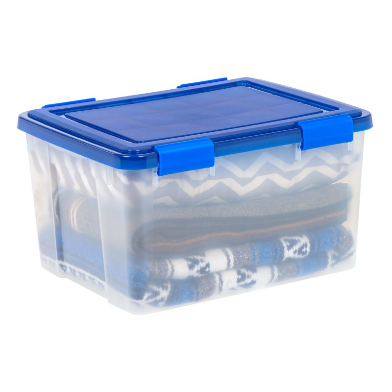 Iris Ultimate Weathertight Storage Box, 19-3/4”L x 16-3/16”W x 14-1/4”H, 46 Qt, Clear - Image 9