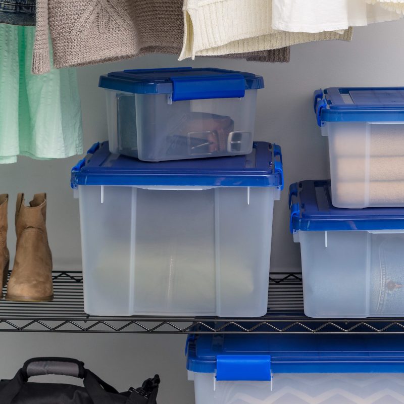 Iris Ultimate Weathertight Storage Box, 19-3/4”L x 16-3/16”W x 14-1/4”H, 46 Qt, Clear - Image 12