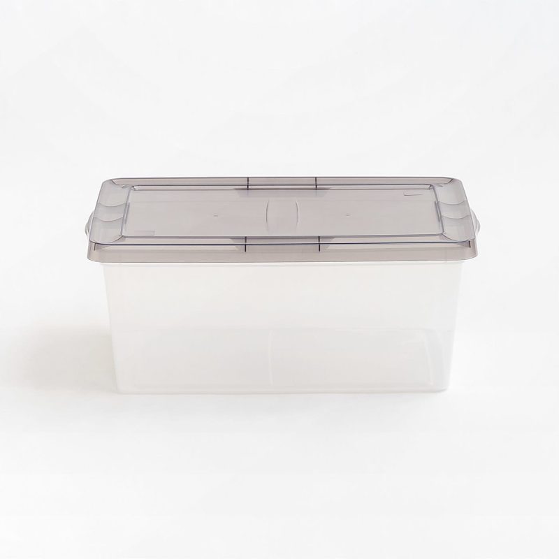 Iris® Snap Top Storage Boxes, 4.3 Gallon, Clear, Set Of 8 Boxes - Image 2