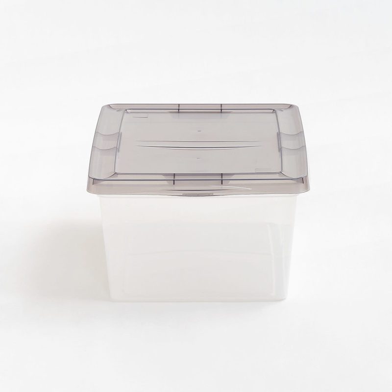 Iris® Snap Top Storage Boxes, 4.3 Gallon, Clear, Set Of 8 Boxes - Image 3