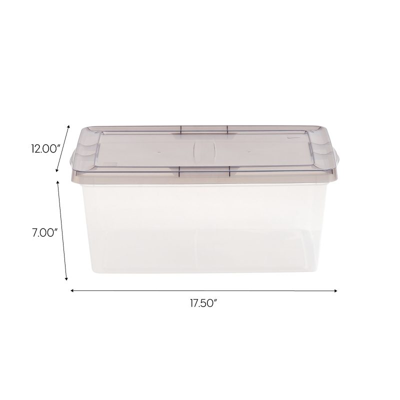 Iris® Snap Top Storage Boxes, 4.3 Gallon, Clear, Set Of 8 Boxes - Image 5
