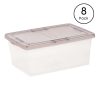 Iris® Snap Top Storage Boxes, 4.3 Gallon, Clear, Set Of 8 Boxes - Image 8