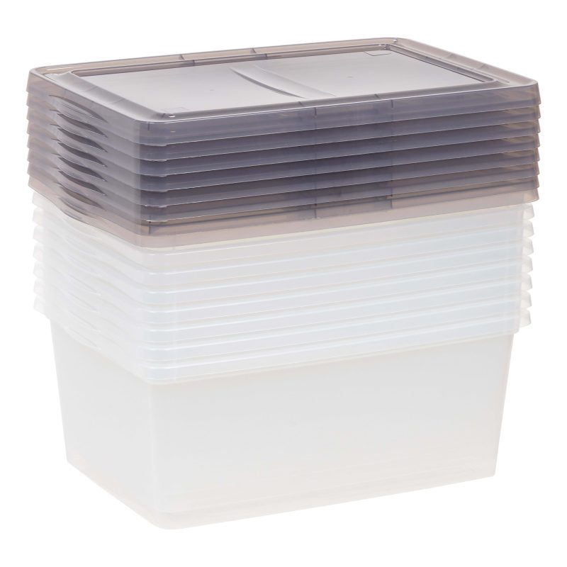 Iris® Snap Top Storage Boxes, 4.3 Gallon, Clear, Set Of 8 Boxes - Image 9
