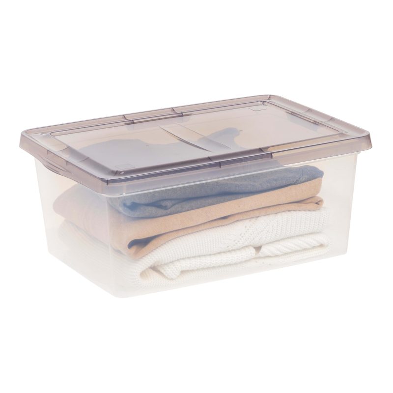 Iris® Snap Top Storage Boxes, 4.3 Gallon, Clear, Set Of 8 Boxes - Image 10