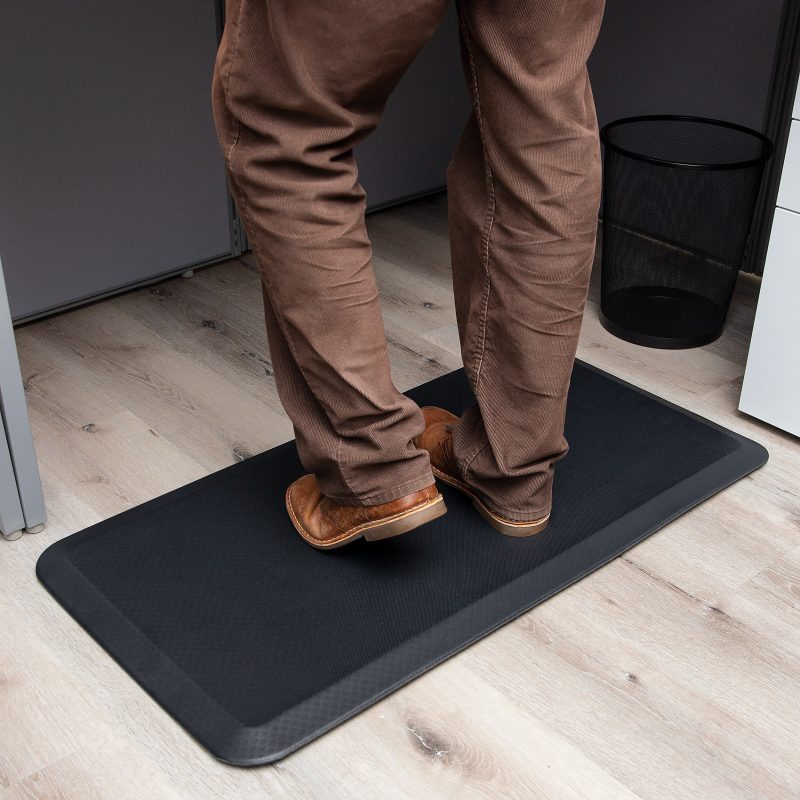 Mind Reader Anti-Fatigue Standing Desk Mat, 3/4"H x 20-1/4"W x 39-1/2"L, Black - Image 2