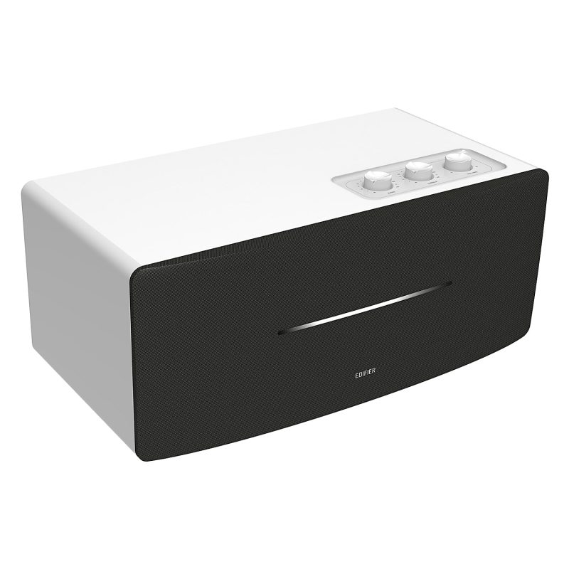 Edifier D12 Desktop 70W Continuous-Power Bluetooth Amplified Integrated Stereo Speaker With Remote, White - Image 2