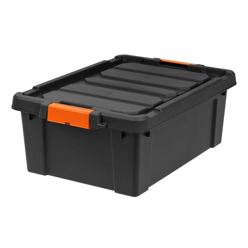 Iris® Remington Heavy Duty Store-It-All Tote, 11.75 Gallon, Black - Image 2