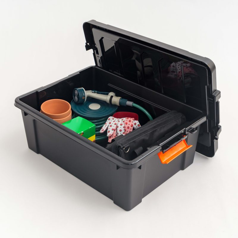 Iris® Remington Heavy Duty Store-It-All Tote, 11.75 Gallon, Black - Image 9