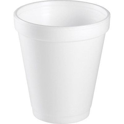 Dart® Insulated Foam Drinking Cups, White, 8 Oz, Box Of 1,000 Cups