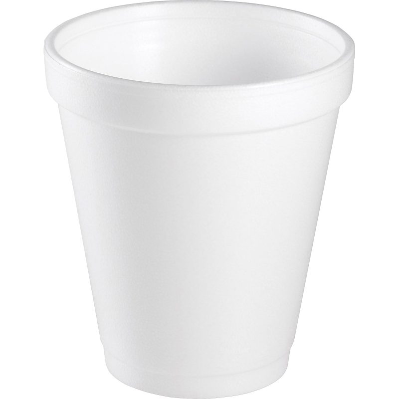 Dart® Insulated Foam Drinking Cups, White, 8 Oz, Box Of 1,000 Cups
