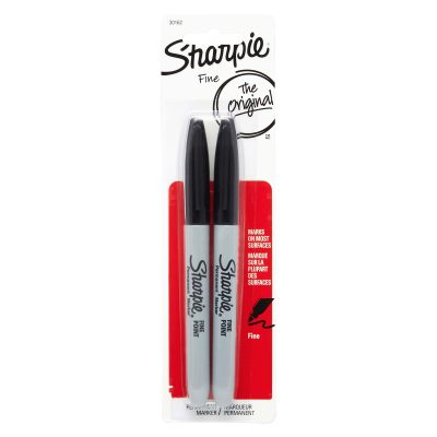 Sharpie® Permanent Fine-Point Markers, Red, Pack Of 36 - Black,2