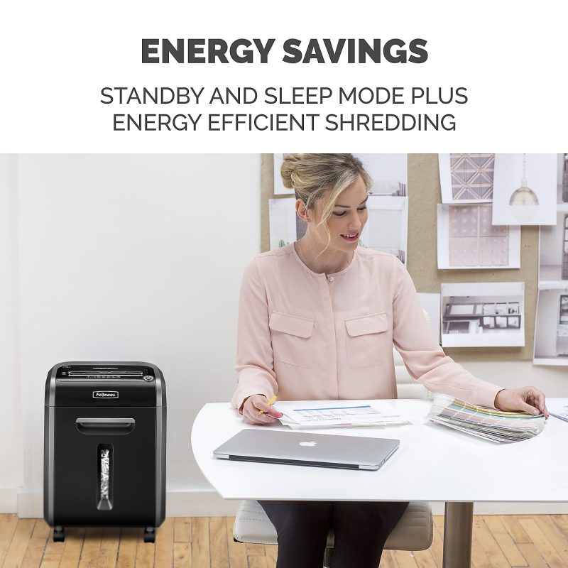 Fellowes® Powershred® 79Ci 100% Jam-Proof 16-Sheet Cross-Cut Paper Shredder with SafeSence®, Black/Silver - Image 7