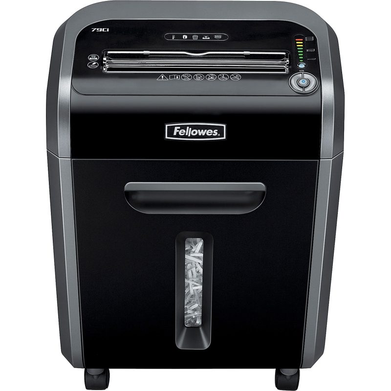 Fellowes® Powershred® 79Ci 100% Jam-Proof 16-Sheet Cross-Cut Paper Shredder with SafeSence®, Black/Silver - Image 12