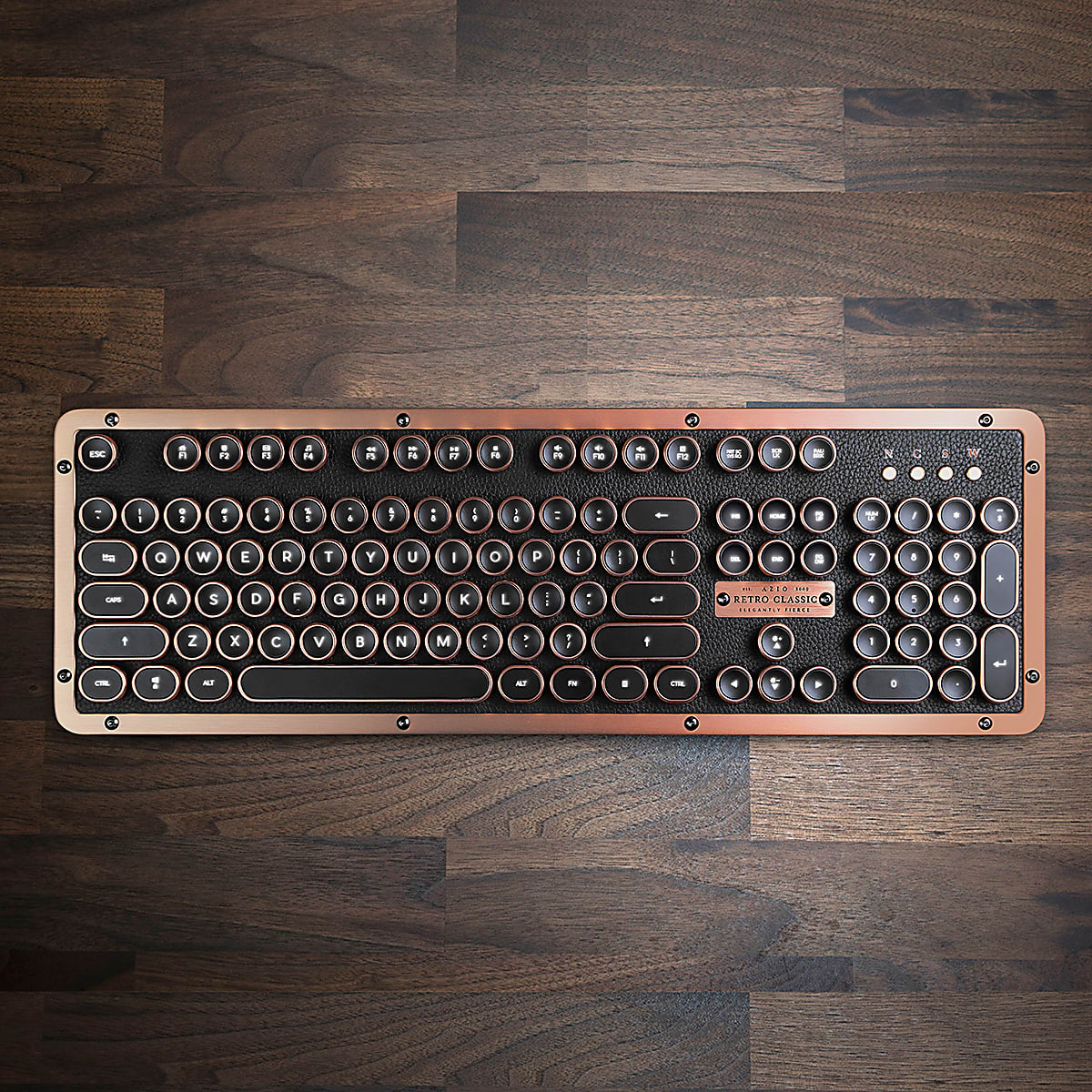 Azio Retro Classic Wireless Keyboard, Full Size, Artisan - Image 4