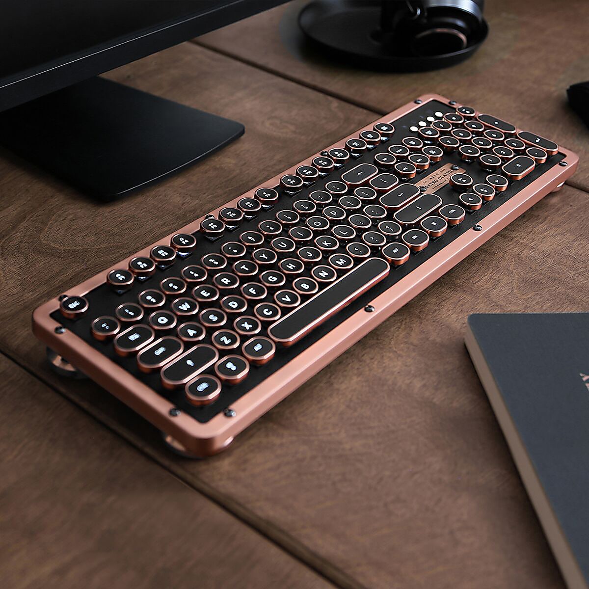Azio Retro Classic Wireless Keyboard, Full Size, Artisan - Image 5