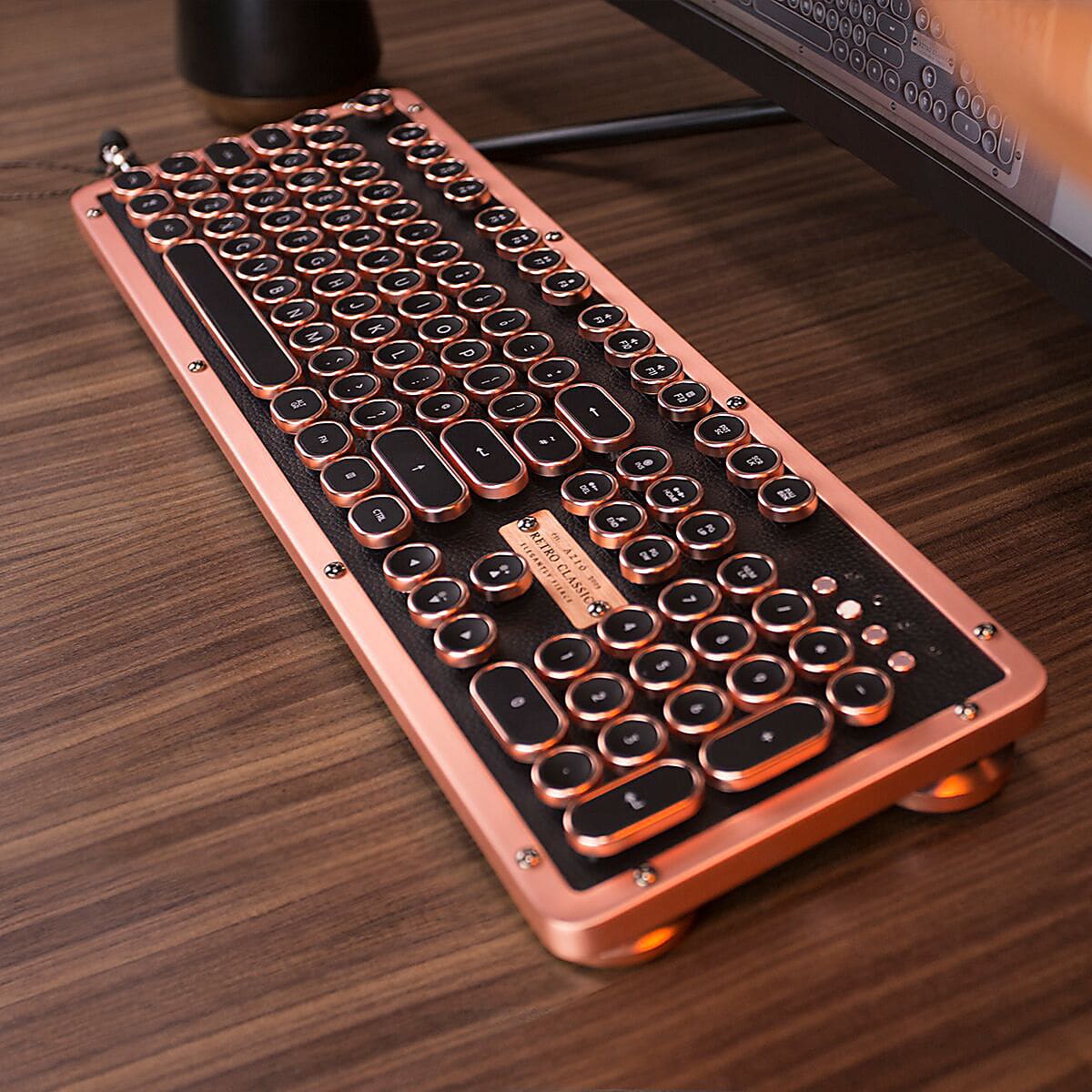 Azio Retro Classic Wireless Keyboard, Full Size, Artisan - Image 6