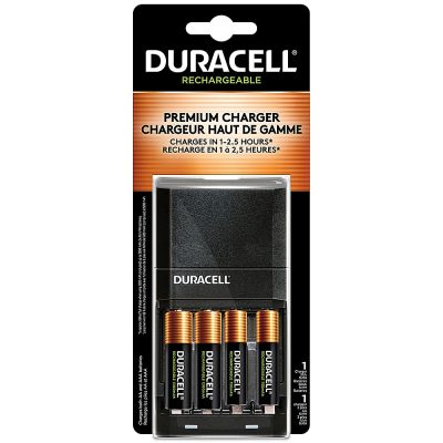 Duracell Rechargeable Ion Speed 4000 Battery Charger, Includes 2 AA and 2 AAA Rechargeable Batteries
