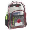 Trailmaker Clear Backpack, Red - Image 4