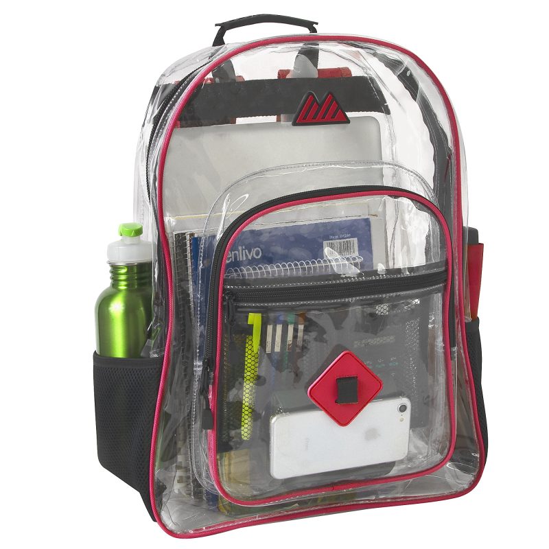 Trailmaker Clear Backpack, Red - Image 4