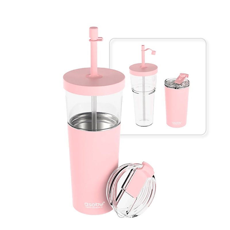 Asobu Marina 2-in-1 Tumbler, 28 Oz, Pink - Image 2