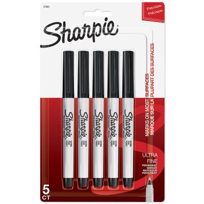 Sharpie® Glam Pop Permanent Markers, Ultra-Fine Point, Assorted Colors, Pack Of 24 Markers - Black,5
