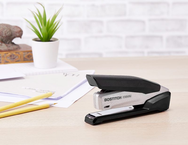 Bostitch® InPower™ Premium Spring-Powered Desktop Stapler, 28 Sheets Capacity, Black/Silver - Image 7