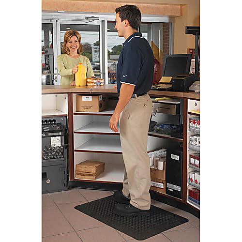 Genuine Joe Flex Step Anti-Fatigue Mat, 2' x 3', Black - Image 5