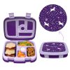 Bentgo Kids Prints 5-Compartment Lunch Box, 2"H x 6-1/2"W x 8-1/2"D, Unicorn - Image 2
