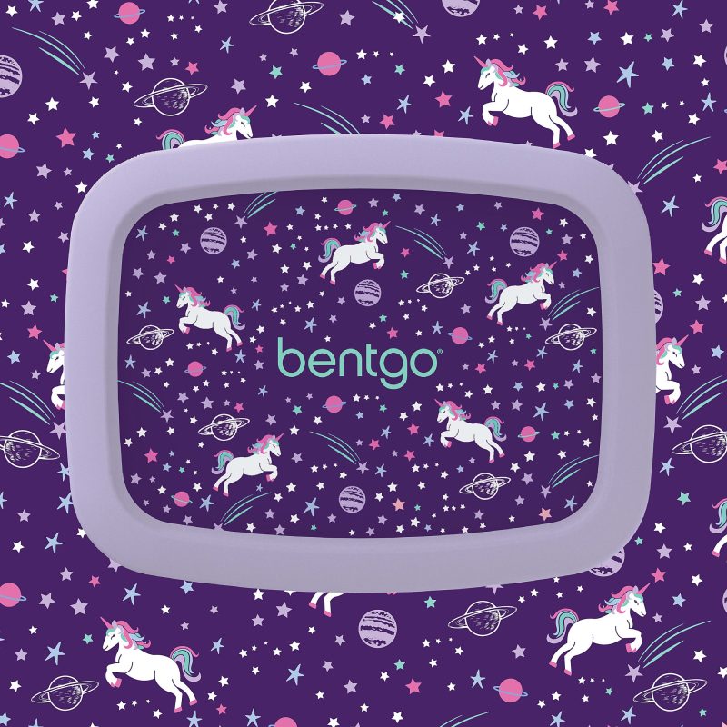 Bentgo Kids Prints 5-Compartment Lunch Box, 2"H x 6-1/2"W x 8-1/2"D, Unicorn - Image 6